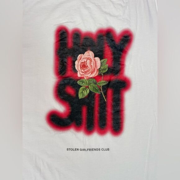 Stolen Girlfriend Club Graphic T-shirt Men XL White Short Sleeve - Picture 2 of 8